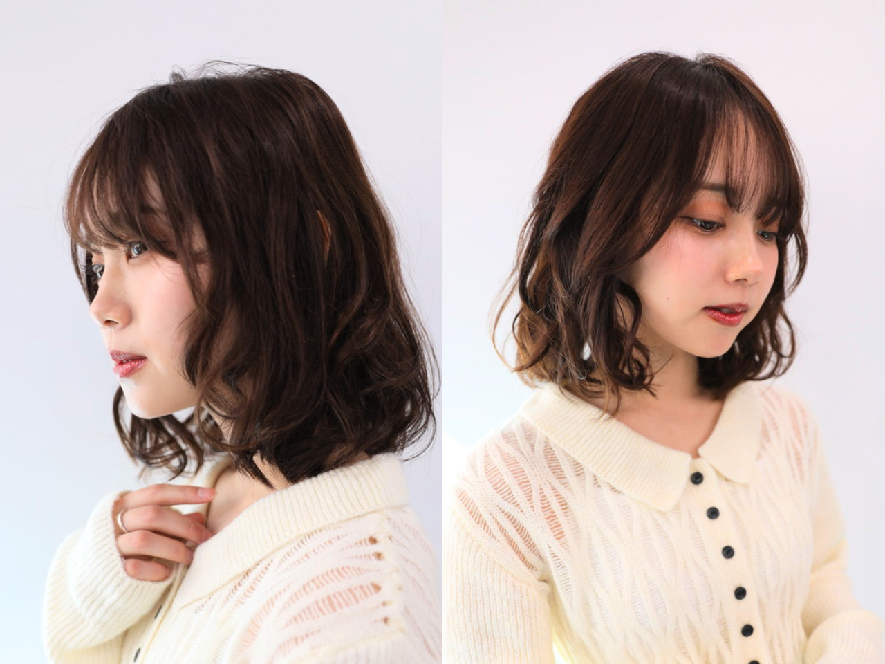 ギリギリ結べるミディアムが可愛い。デジタルパーマで叶える、扱いやすく女性らしいヘアスタイル