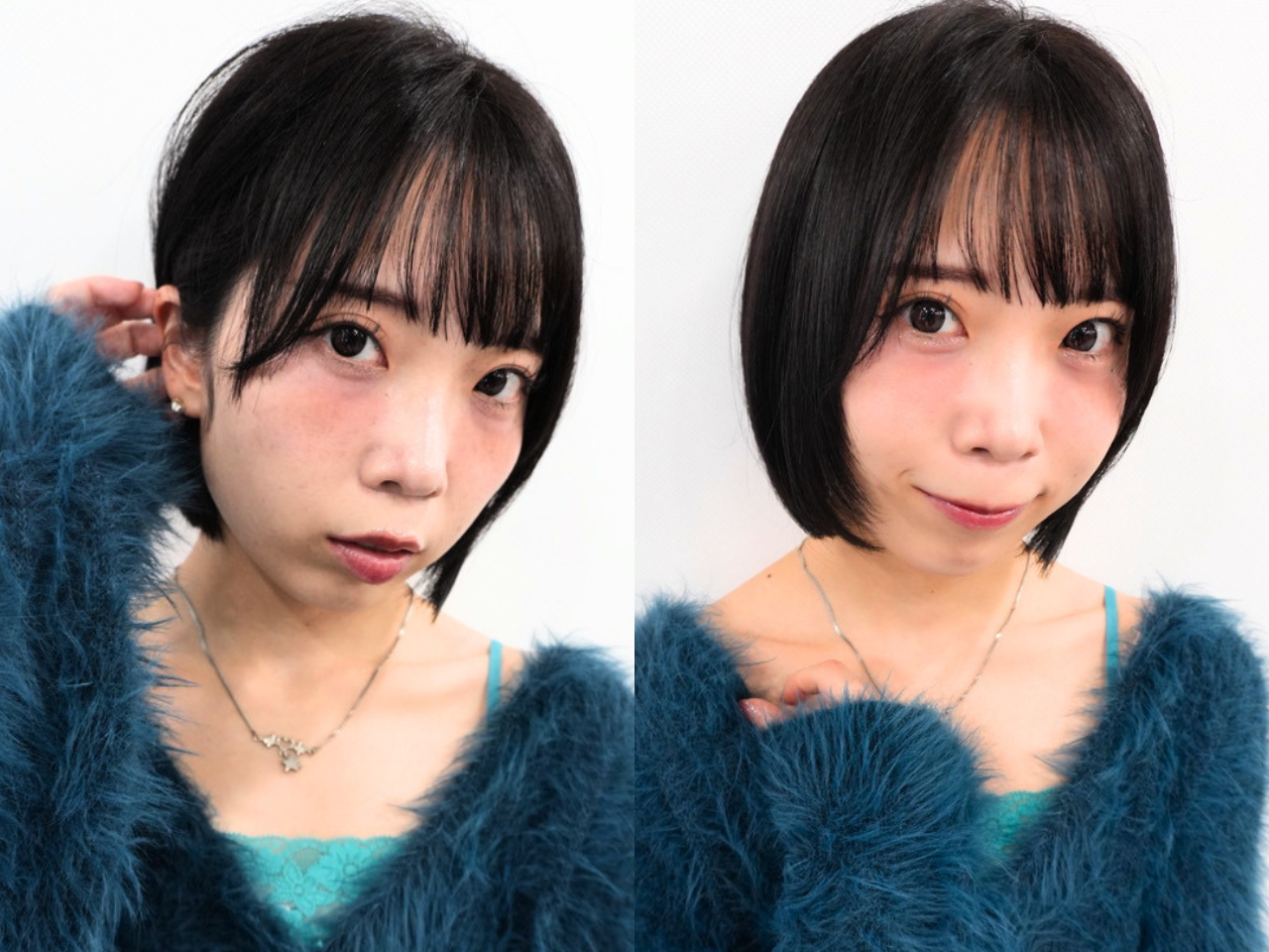 普通のボブに飽きたら？こめかみレイヤーでつくるバタフライボブ