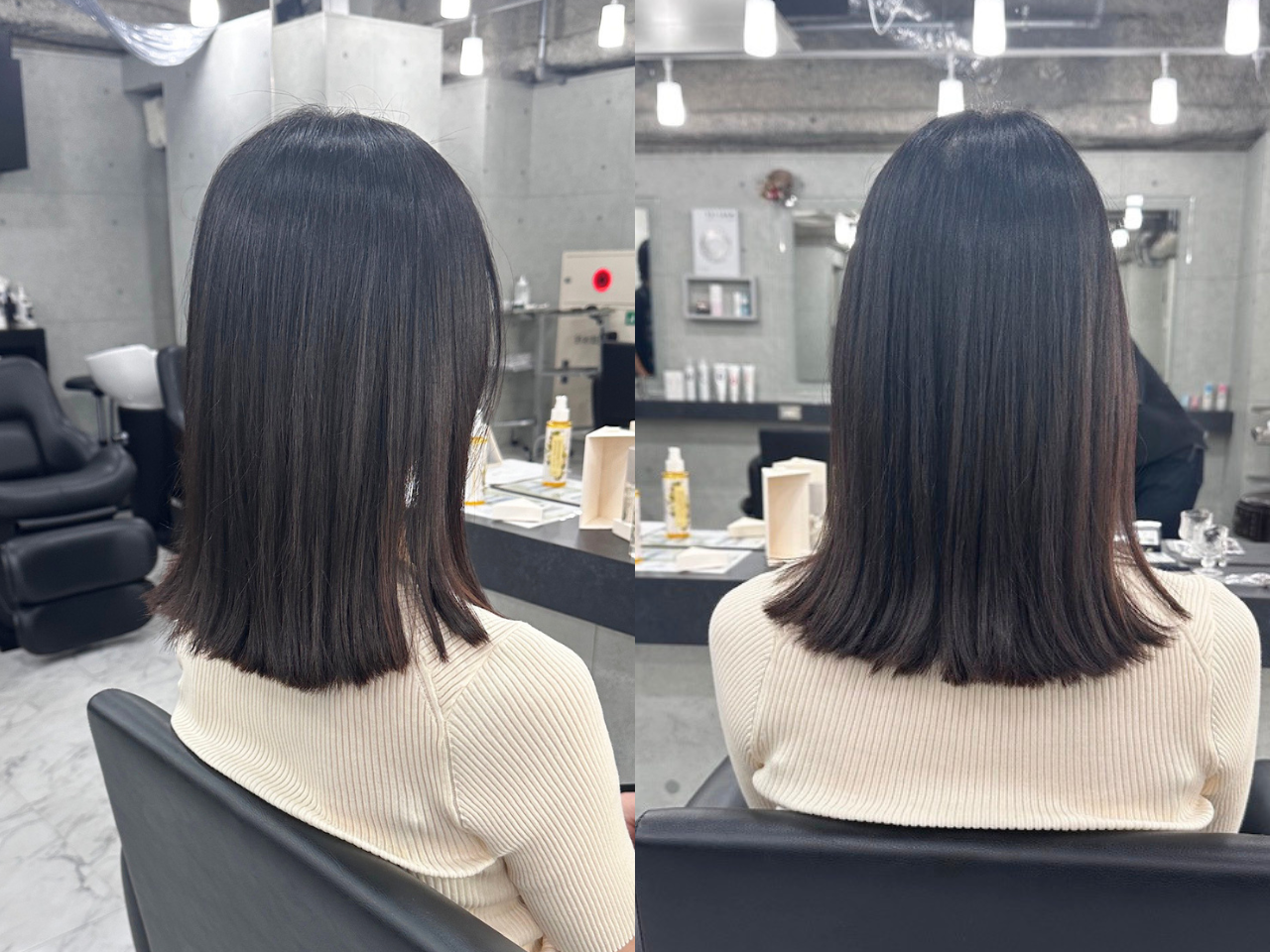 暗髪シルバーグレージュ｜黒髪のように落ち着いているのに透明感があるヘアカラー