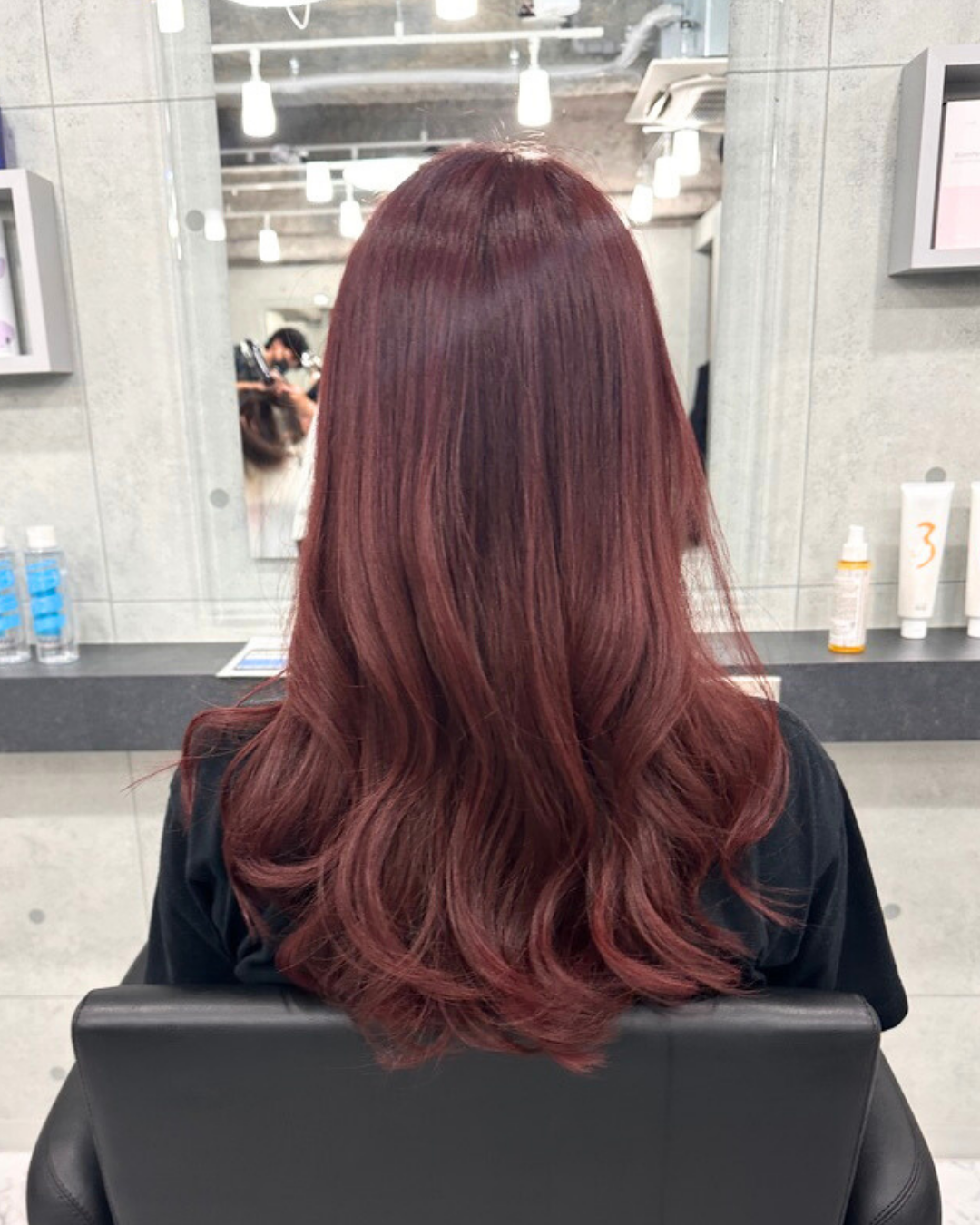 大人の艶カシスピンクヘアカラー