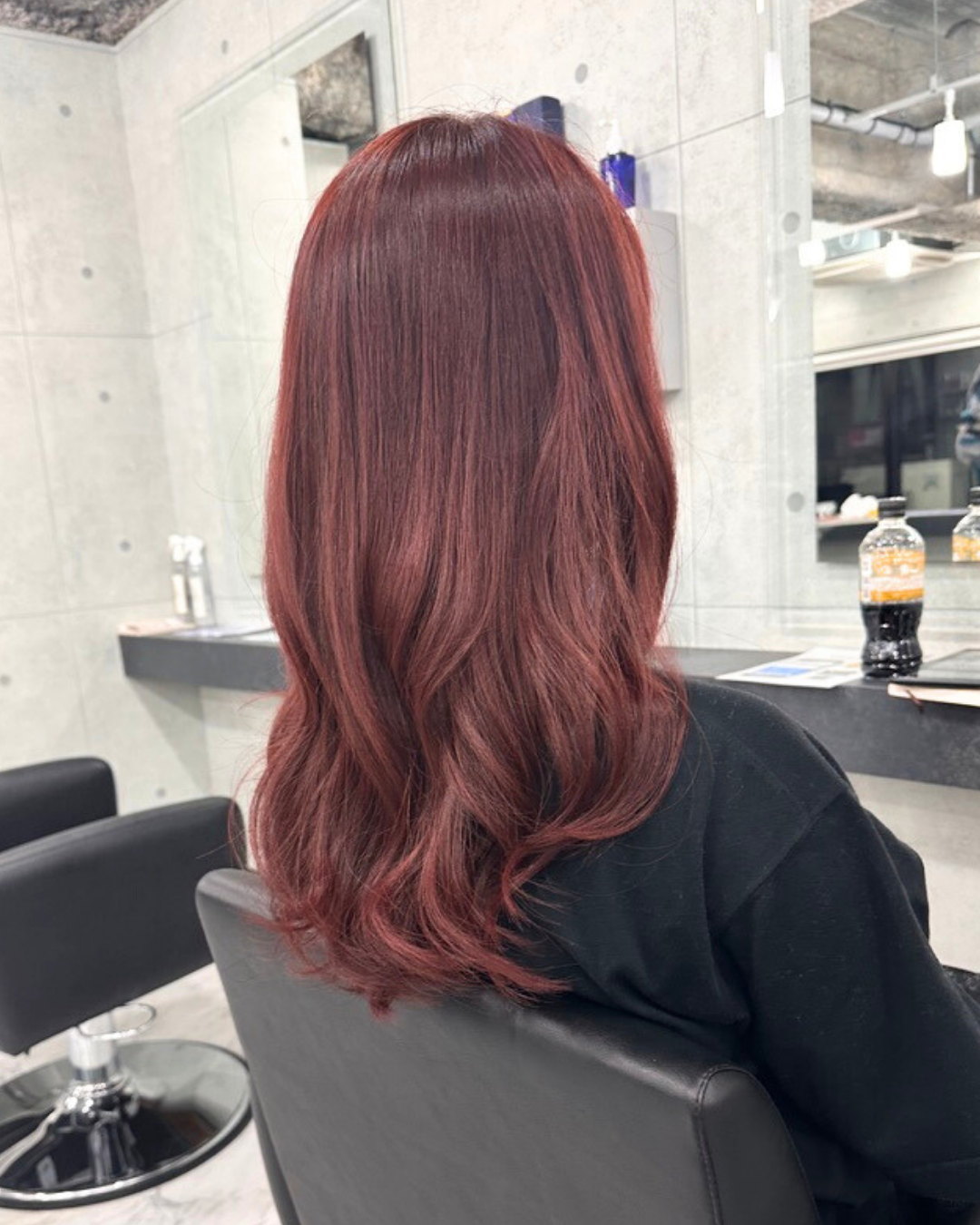 大人の艶カシスピンクヘアカラー