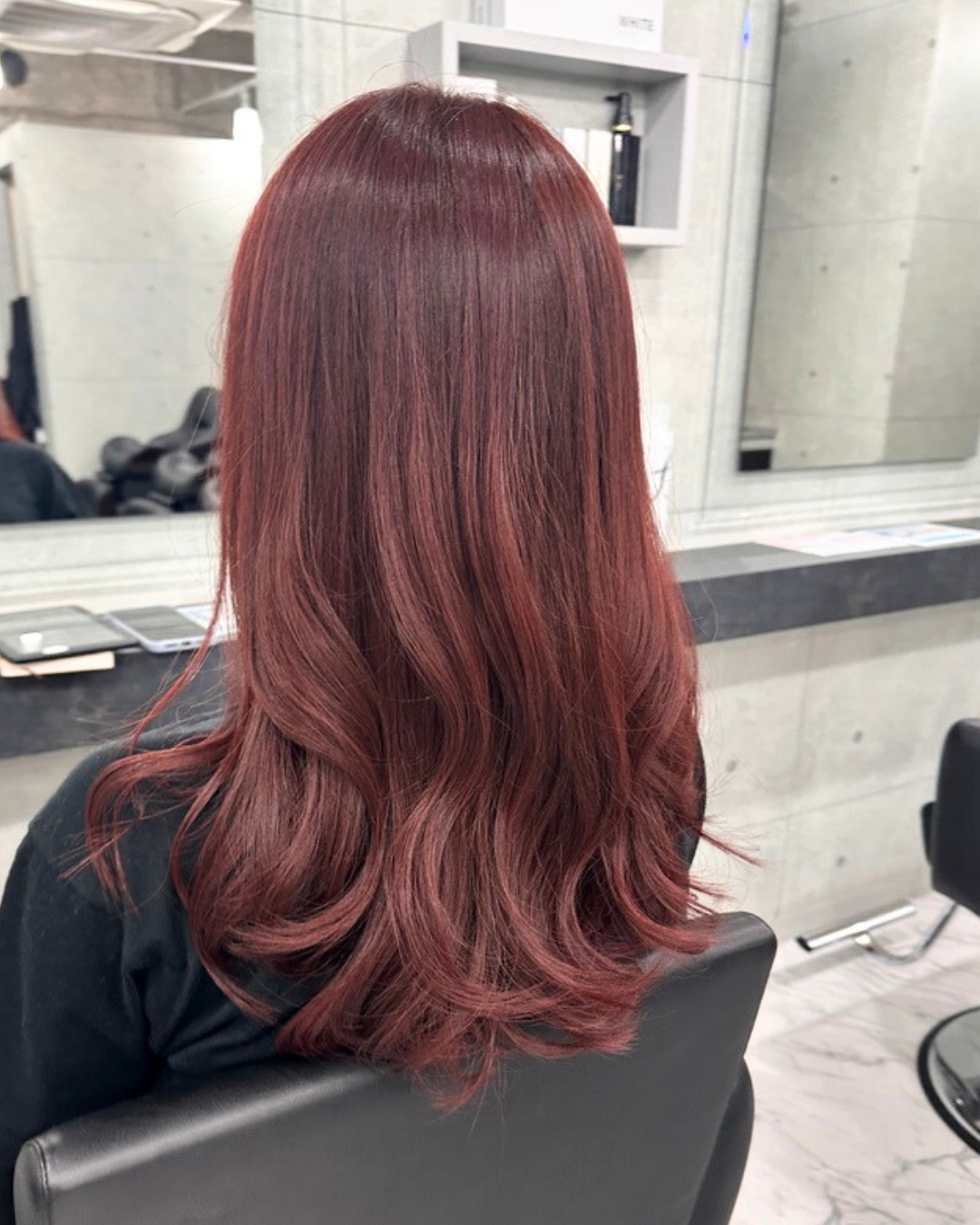 大人の艶カシスピンクヘアカラー