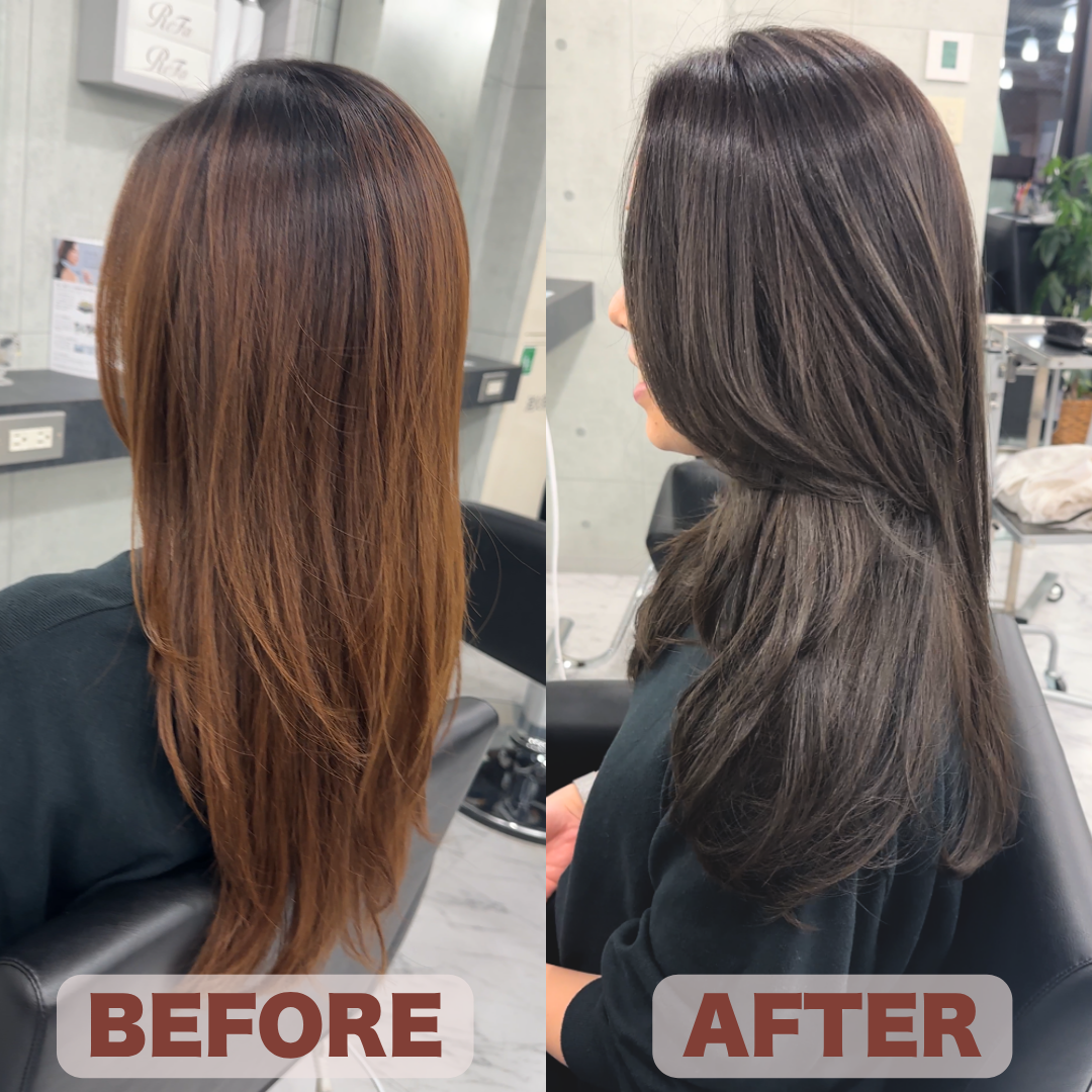 🍀シルバー系ヘアカラーはロングのレイヤースタイルによく似合います🍀