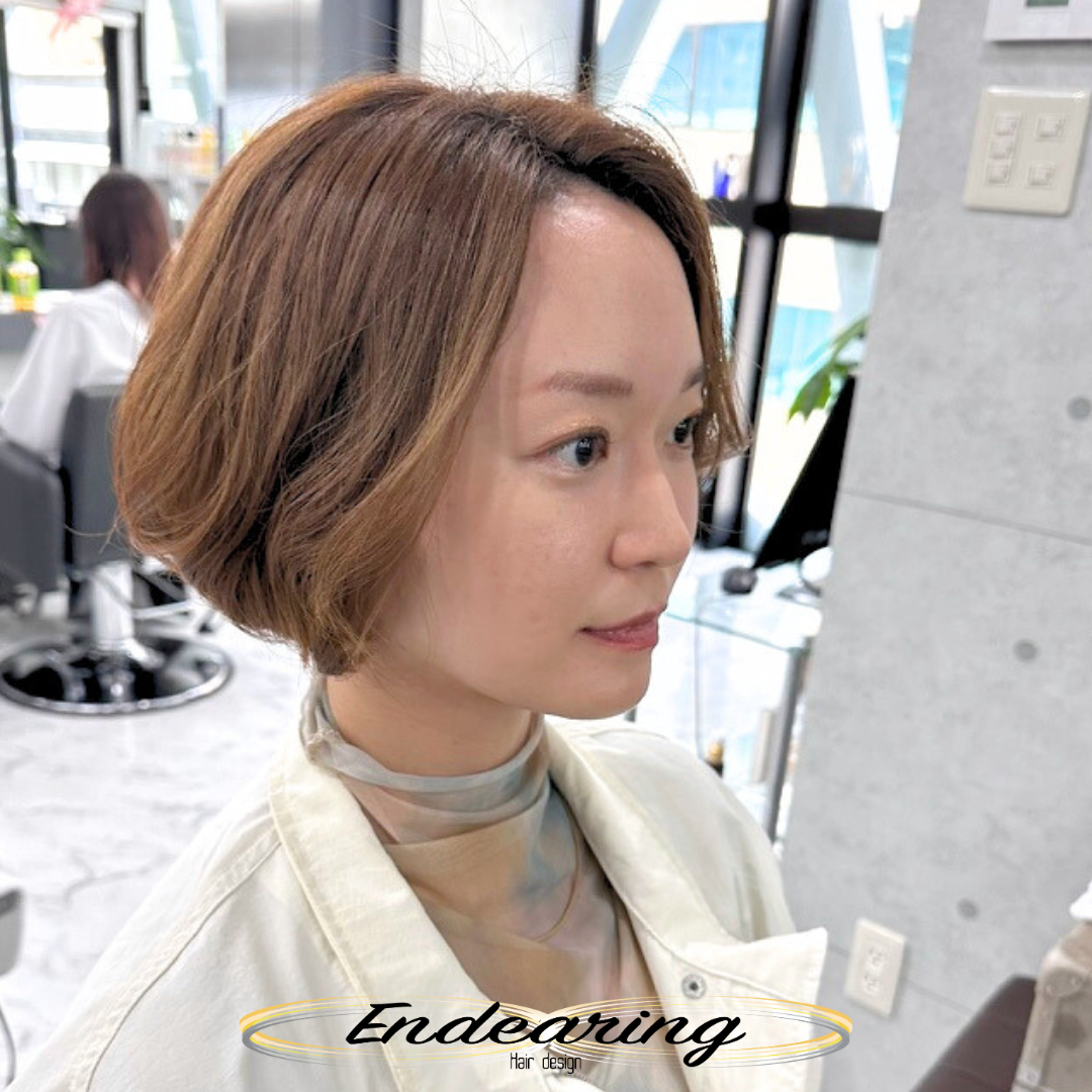 前髪長め×襟足ギリギリ｜女性らしさと抜け感を叶える大人ショートボブ