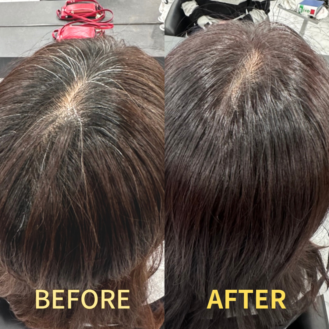 白髪が気になり始めた30代後半へ｜暗く見せない透明感ブラウンの白髪染め解説