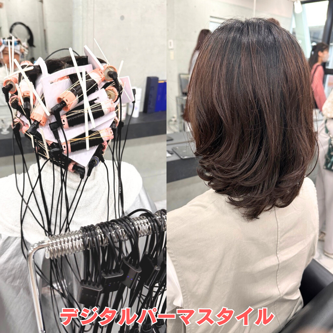 セミロング×レイヤーにデジタルパーマが合う理由｜立体感と透明感グレージュで大人フェミニンに