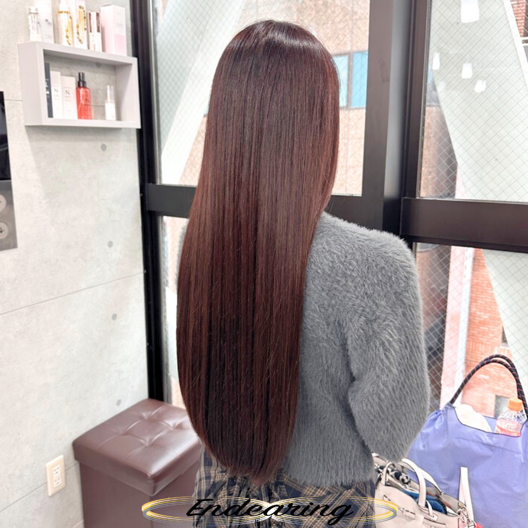 王道ロングヘアで完成するピンクブラウンの価値
