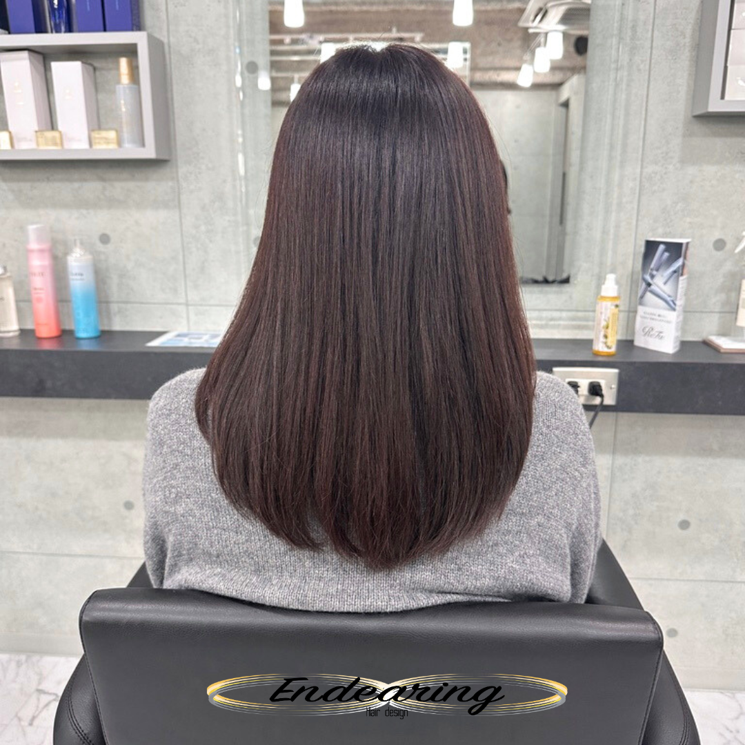 重く見えないセミロング×ココアブラウン｜レイヤーで叶える柔らか可愛い大人ヘアに