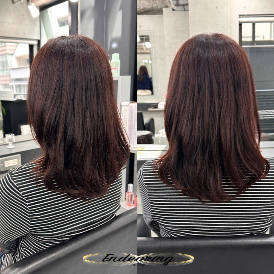 癖毛で伸ばし中の方へ｜セミロングを柔らかく見せるピンクブラウンヘアカラーの最適解