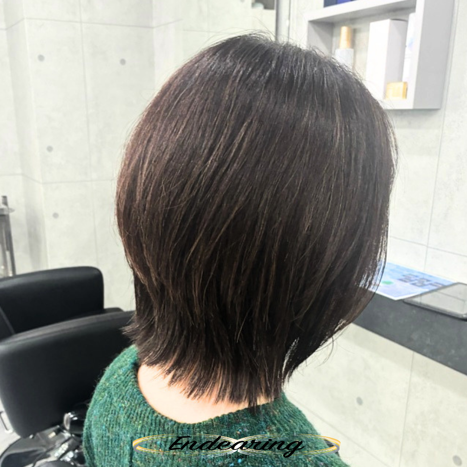ボブでも結べる長さをキープ｜インターナルレイヤーで作る前下がり菱形ボブ