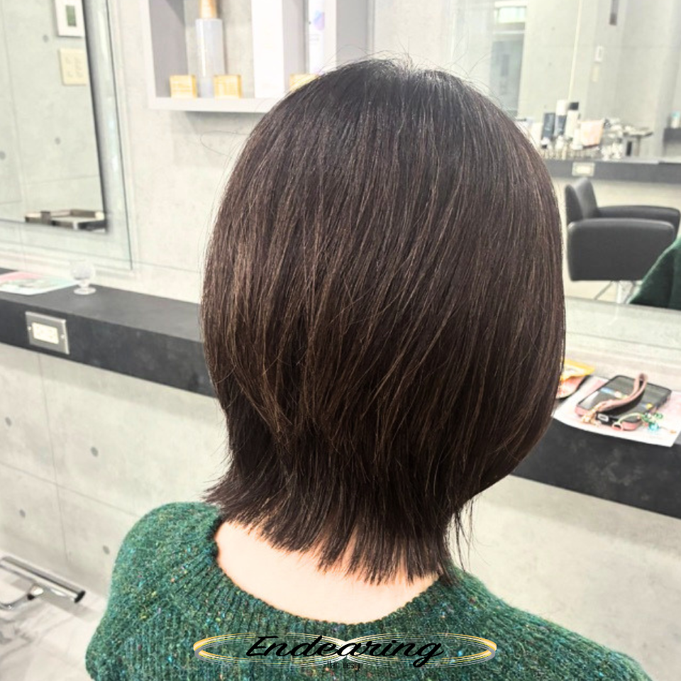 ボブでも結べる長さをキープ｜インターナルレイヤーで作る前下がり菱形ボブ