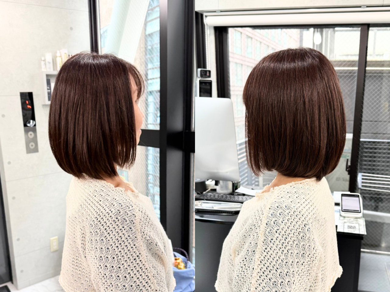 銀座の美容室が教える丸みボブ｜三角にならないカット設計