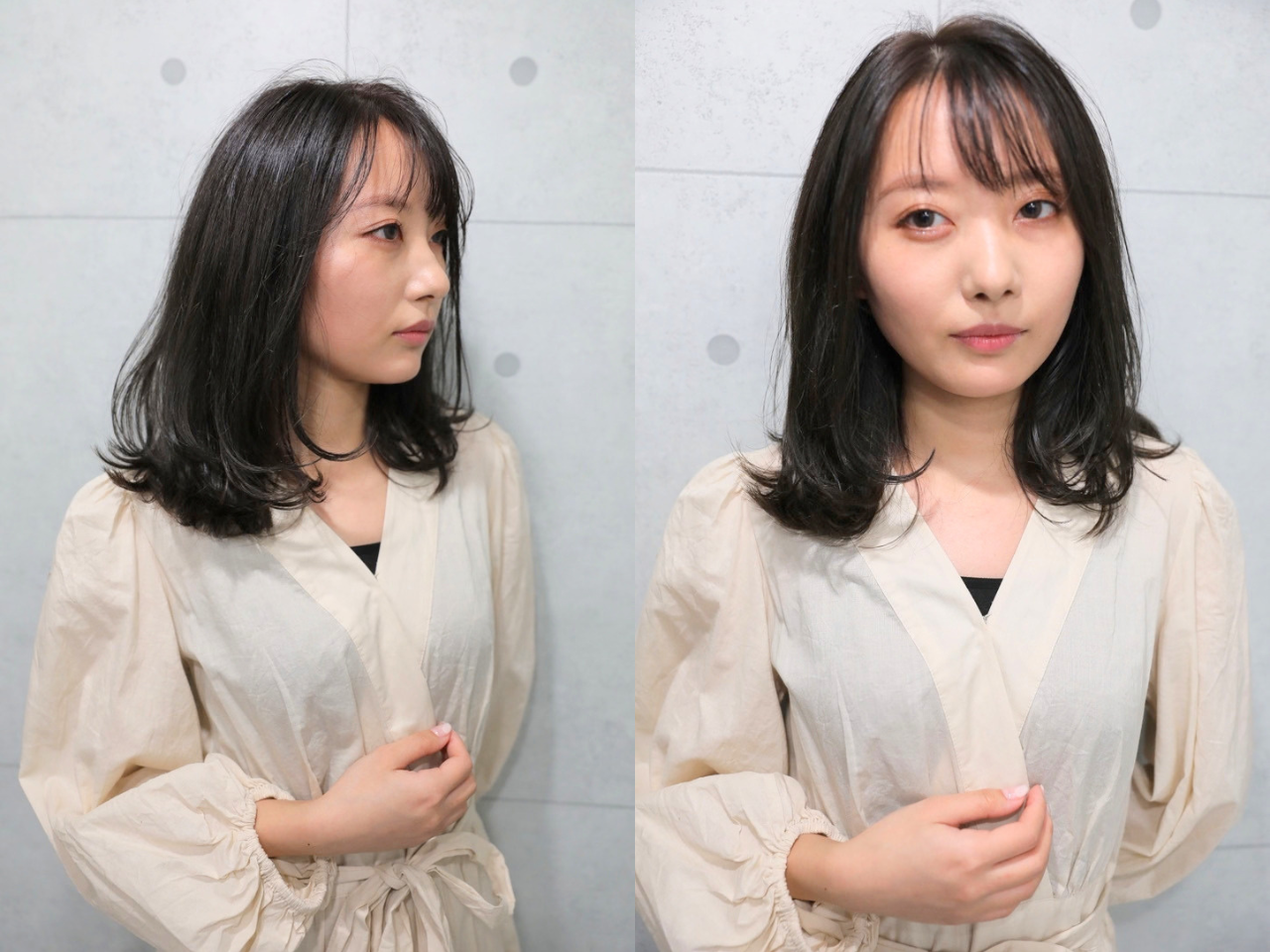 黒髪なのに重く見えない。肩先で揺れるミディアムが垢抜けて見える理由